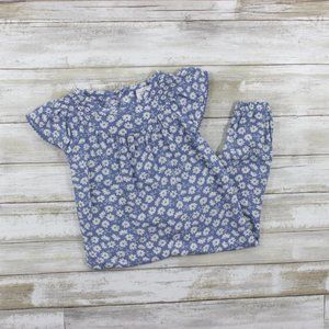 Just One You by Carter's Blue Floral Jumpsuit, 12M